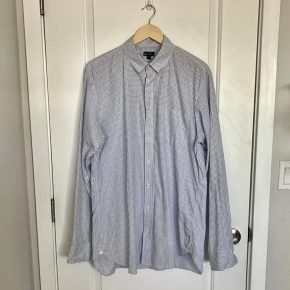 J. Crew Men’s Plaid 2Ply Button Up Dress Shirt LT - Picture 1 of 5